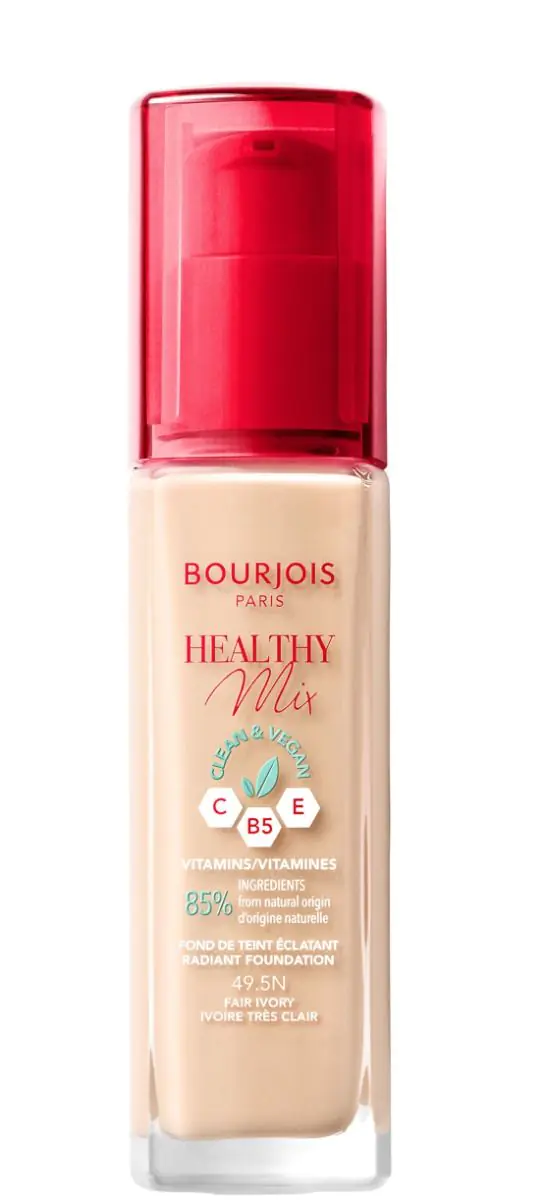 Bourjois Healthy Mix Clean & Vegan tekući puder za lice u nijansi 49.5 Fair Ivory