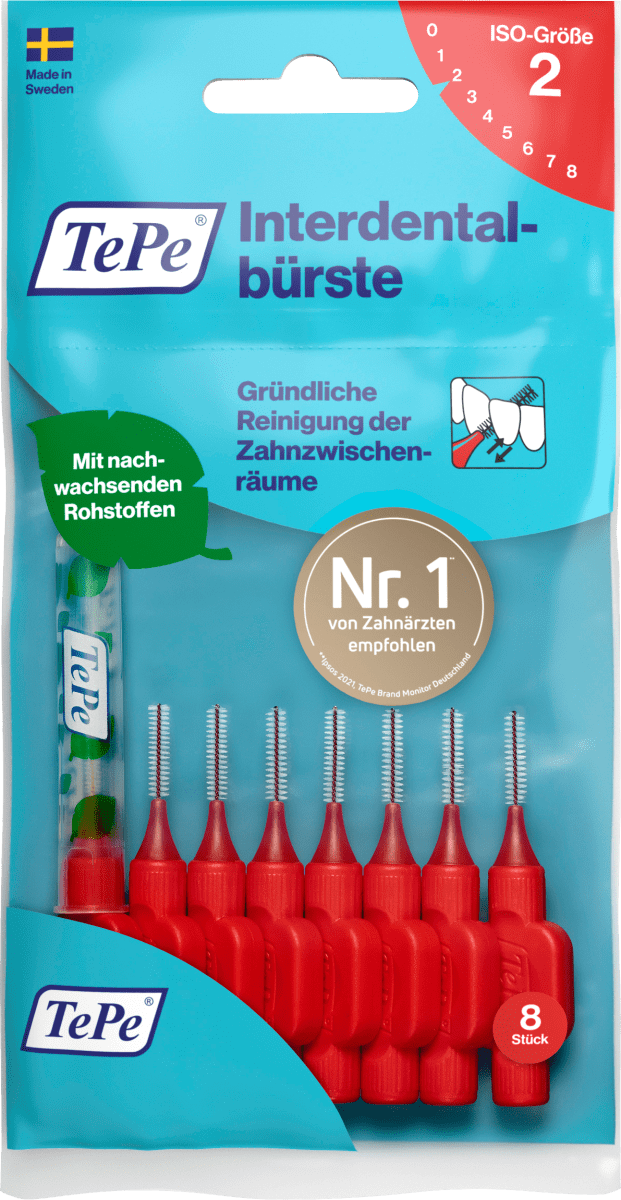 Interdentalbürsten rot 0,5 mm ISO 2, 8 St
