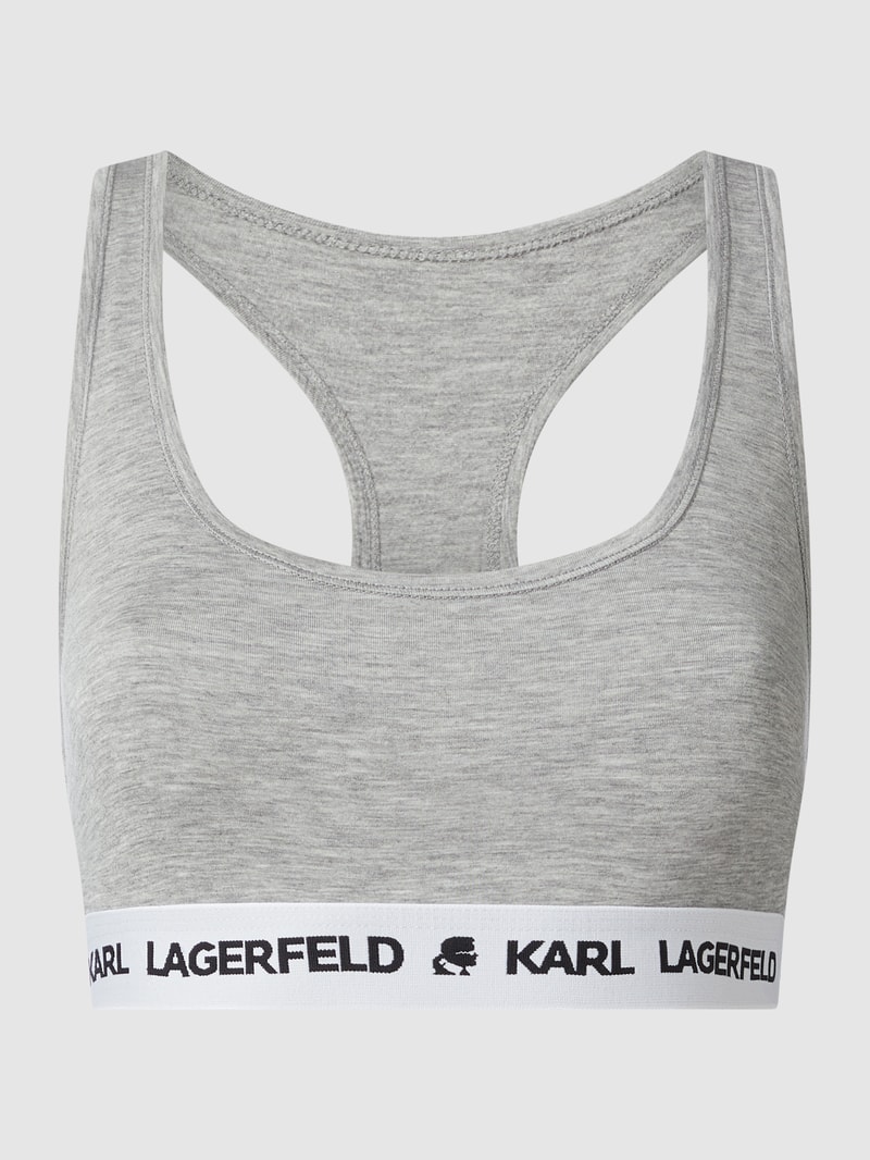 Bustier mit Racerback in mittelgrau meliert