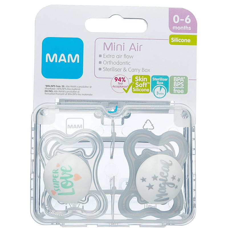 Mam Smokk 2-pk 0-6 Silikon MAM