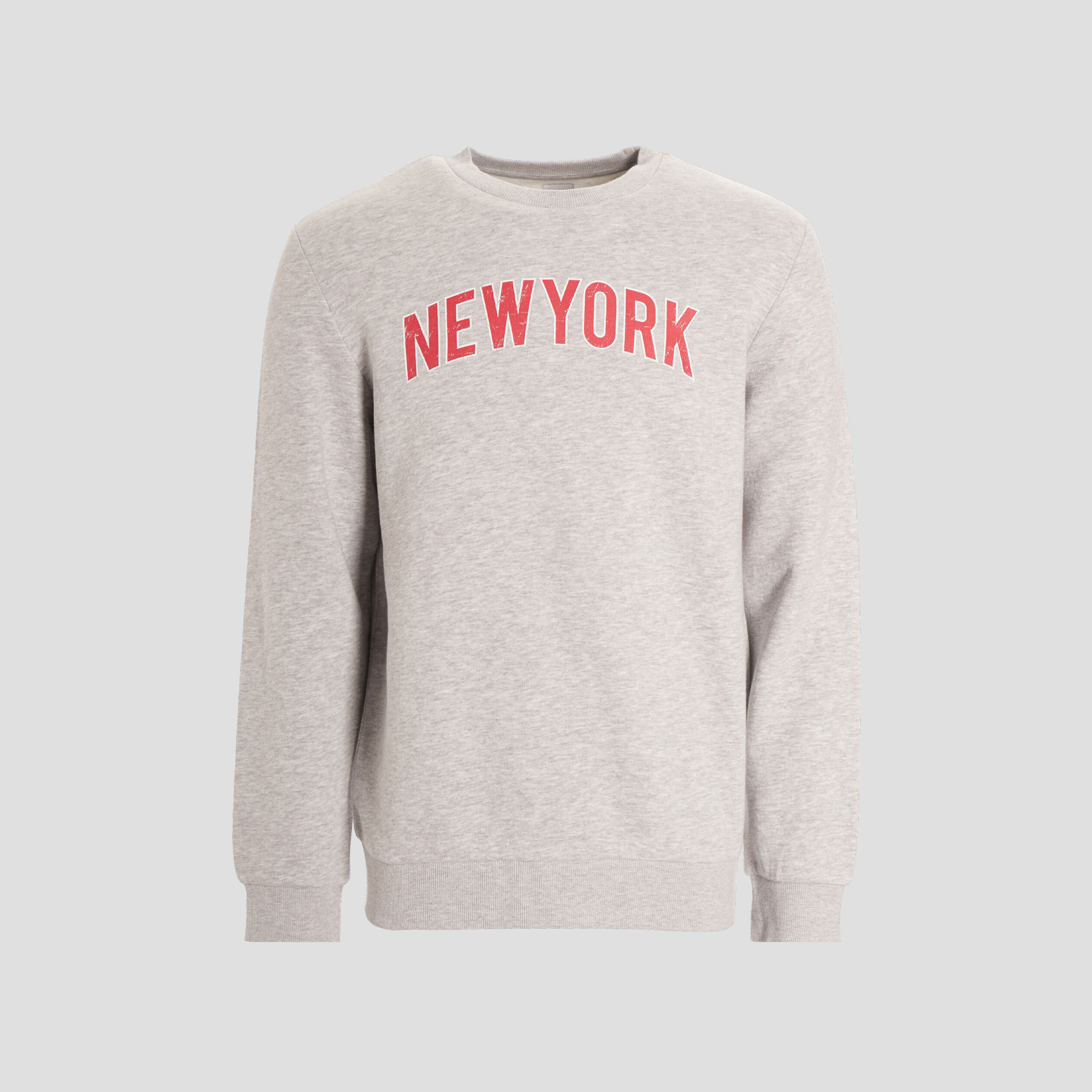 Sweat avec col rond gris clair homme | La Halle