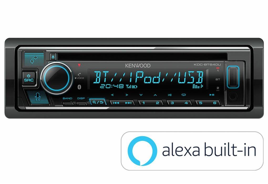Kenwood KDC-BT640U 1DIN CD USB-Receiver Bluetooth Spotify Amazon Alexa Control Autoradio