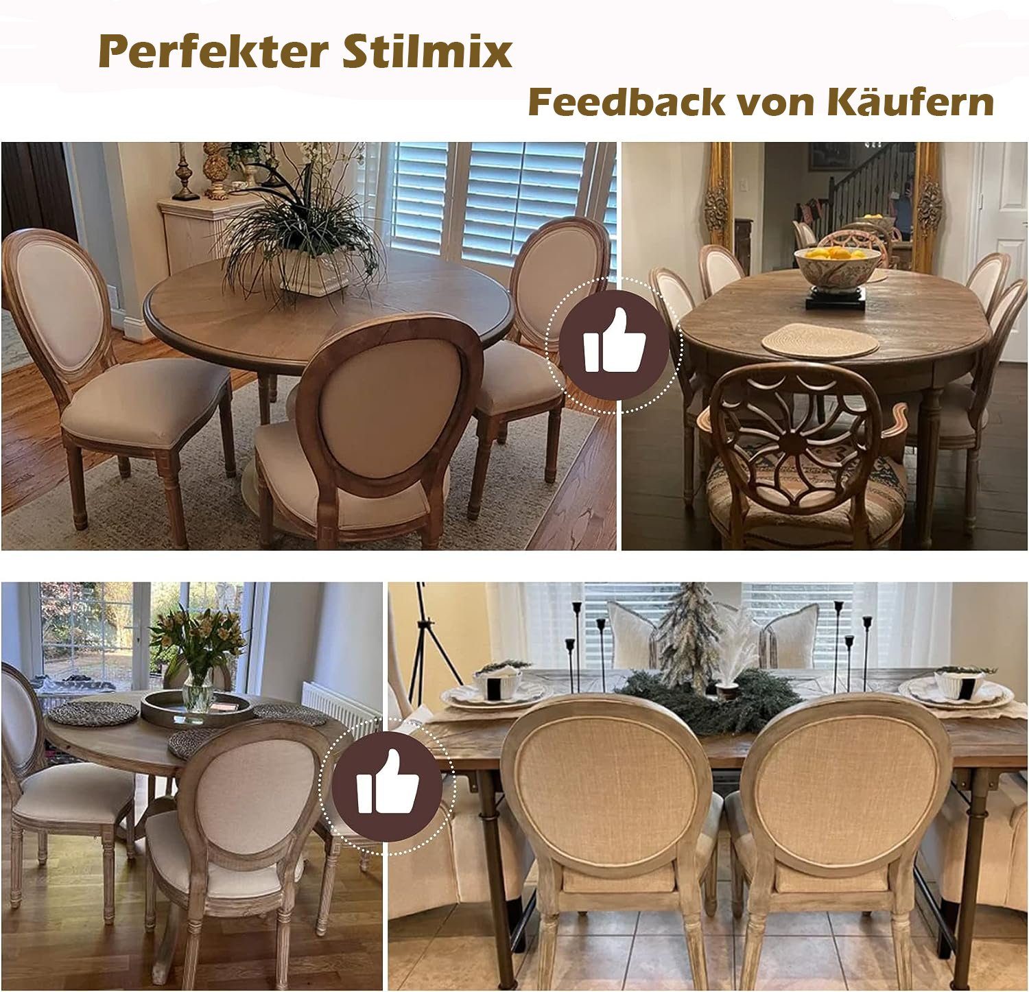 HomeMiYN Polsterstuhl Esszimmerstuhl (2 St),Polsterstuhl mit edler Knopfheftung Rückenlehne, 2er Set