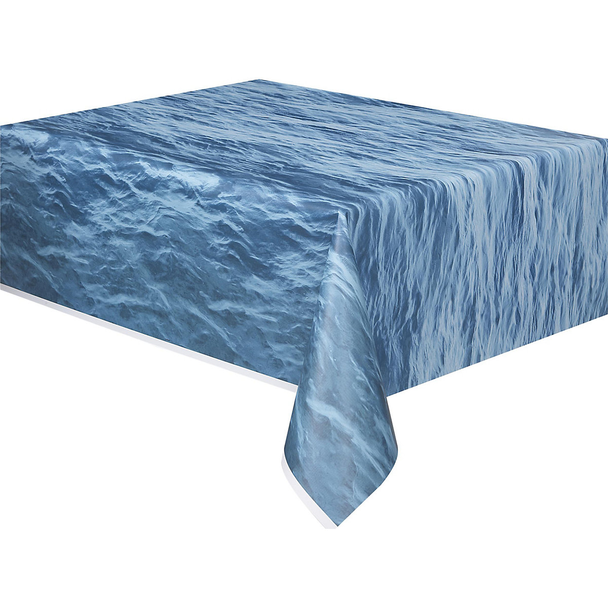 Party-Tischdecke Wellen, Kunststoff, 137 x 213 cm