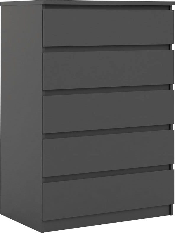 Home affaire Kommode Naia, abgerundete Schubladenkanten auf Metallgleiter, Breite 77 cm