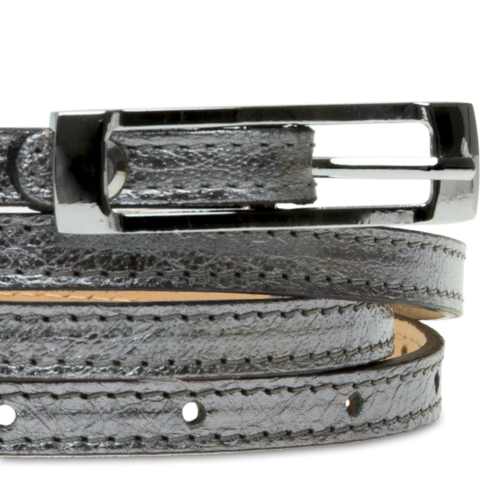 Caspar Taillengürtel GU296 schmaler Damen Ledergürtel