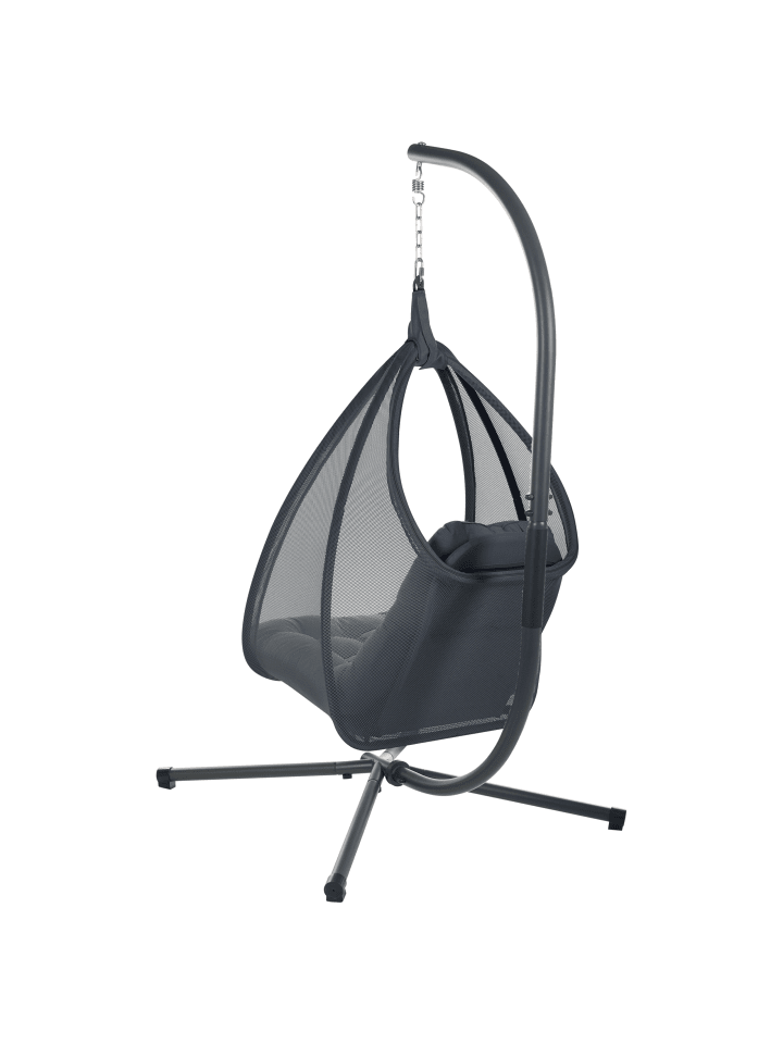 Beliani Hängesessel AVEGNO in Grau - (W) 98 x (H) 195 x (L) 136 cm günstig kaufen onesize