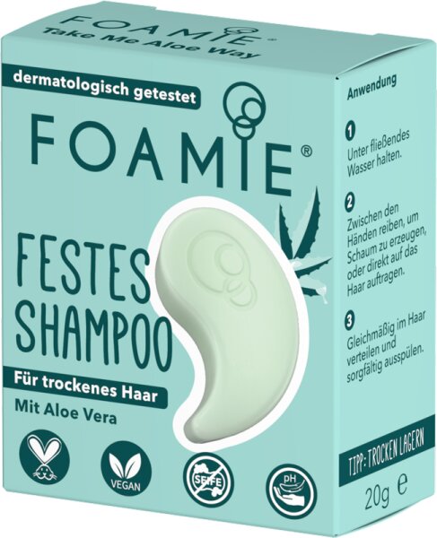 Foamie Festes Shampoo in Reisegröße Aloe You Vera Much Festes Shampoo