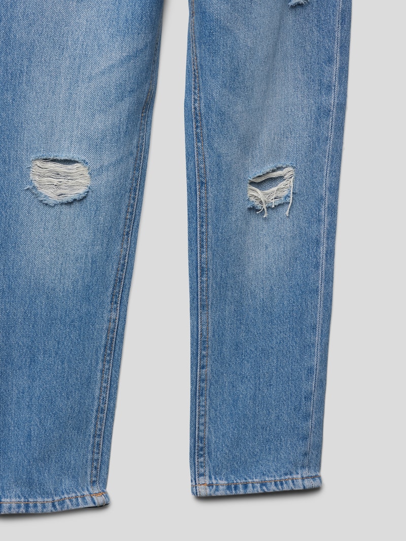 Regular Fit Jeans im Destroyed-Look in blau