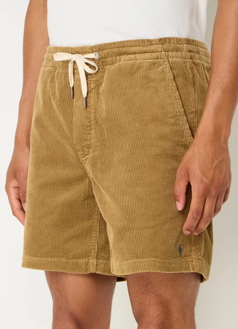 Pantaloni scurți din catifea reiată Ralph Lauren, croială dreaptă