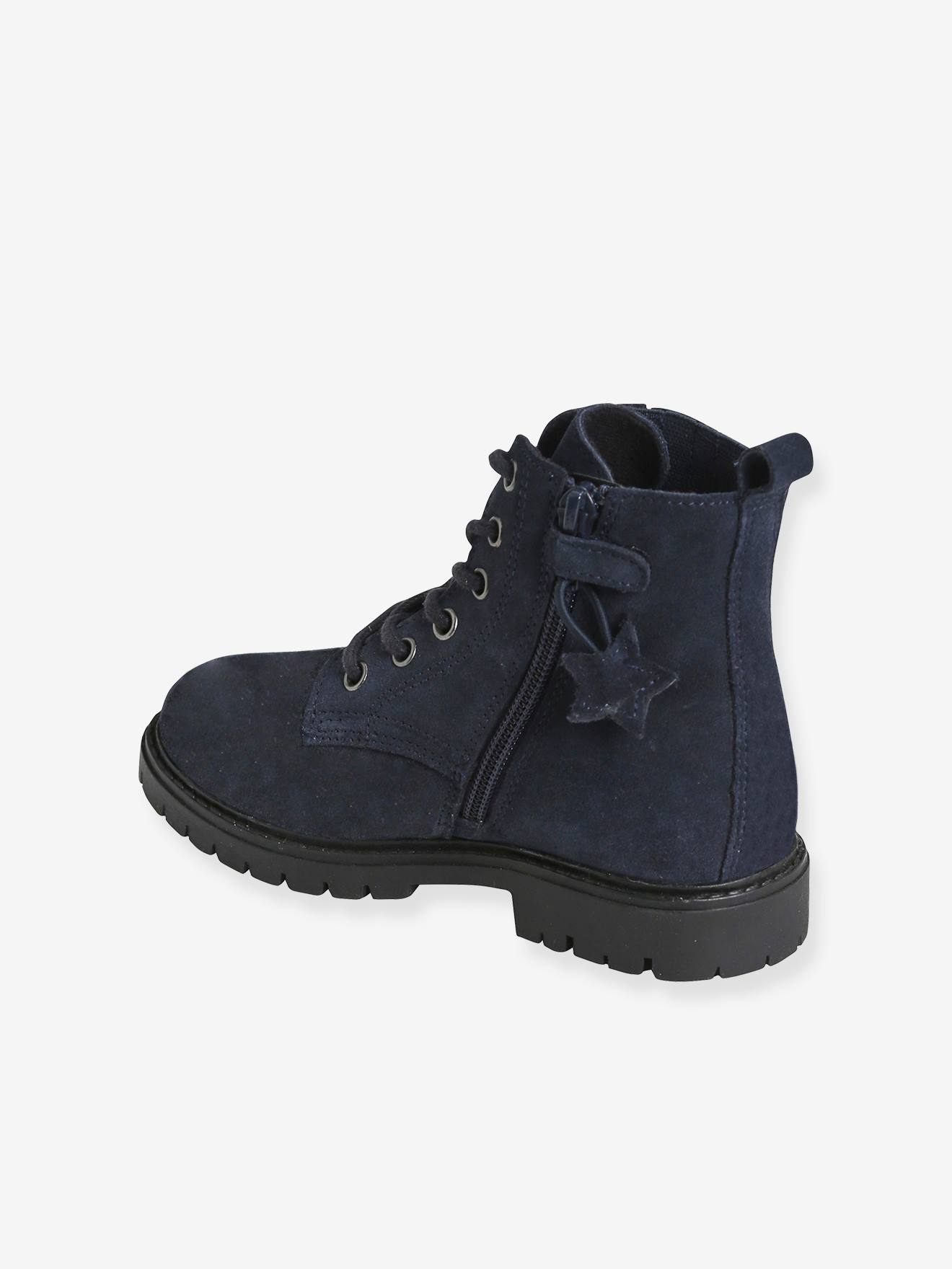 Vertbaudet Mädchen Boots, Glitzer und Sterne - marine