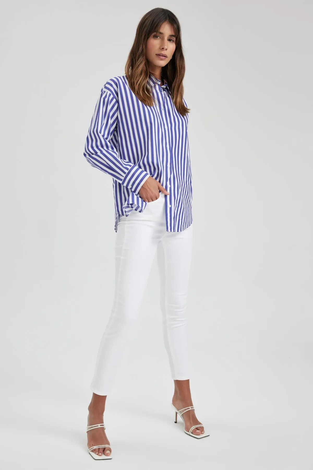 DeFacto  Rebeca Slim Fit Gabardine-Hose mit hoher Taille M0649az23sm