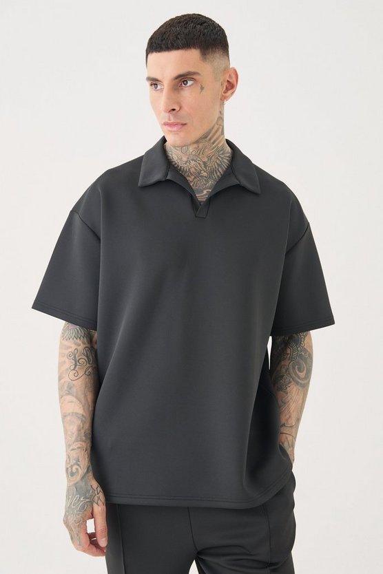 Tall Oversize Scuba Poloshirt