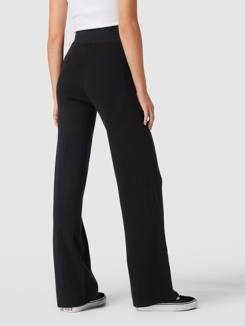 Stoffhose mit Feinripp Modell 'VARIEGATED' in black