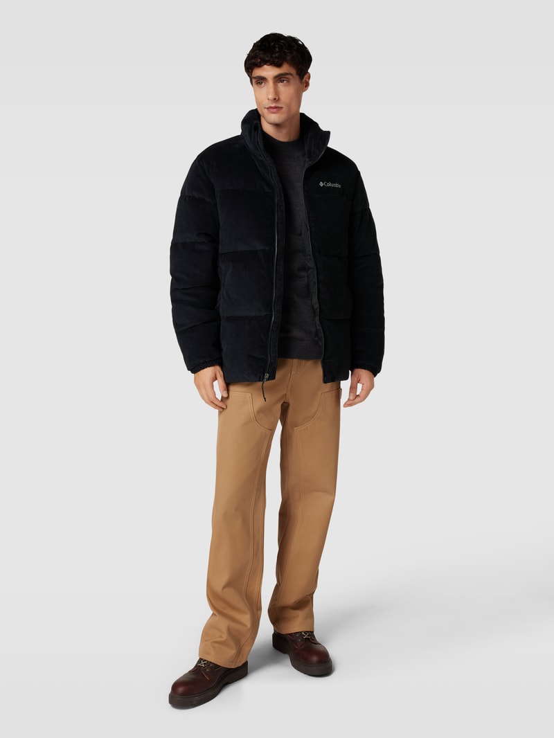 Steppjacke mit Stehkragen Modell 'Puffect™' in schwarz