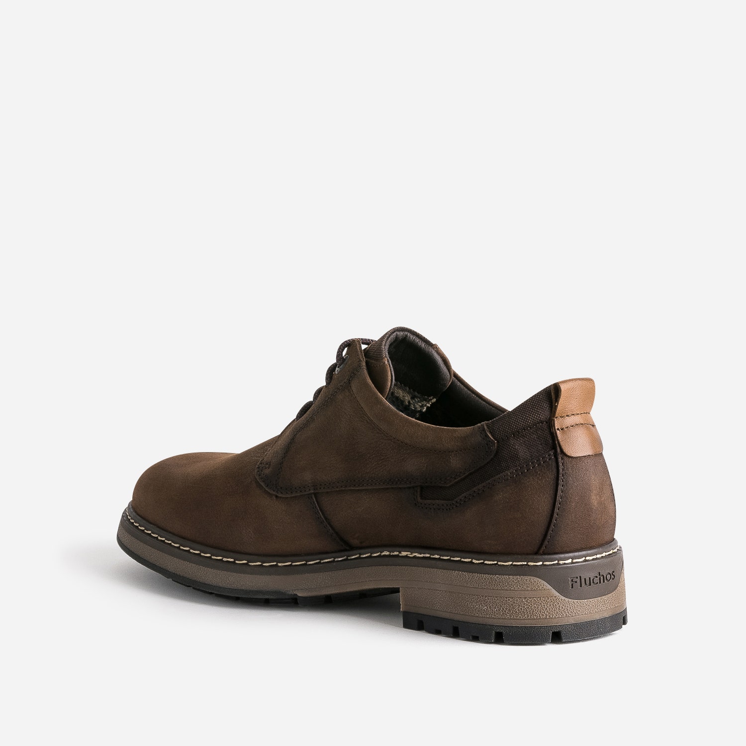 Derby confort FLUCHOS marron en cuir nubuck