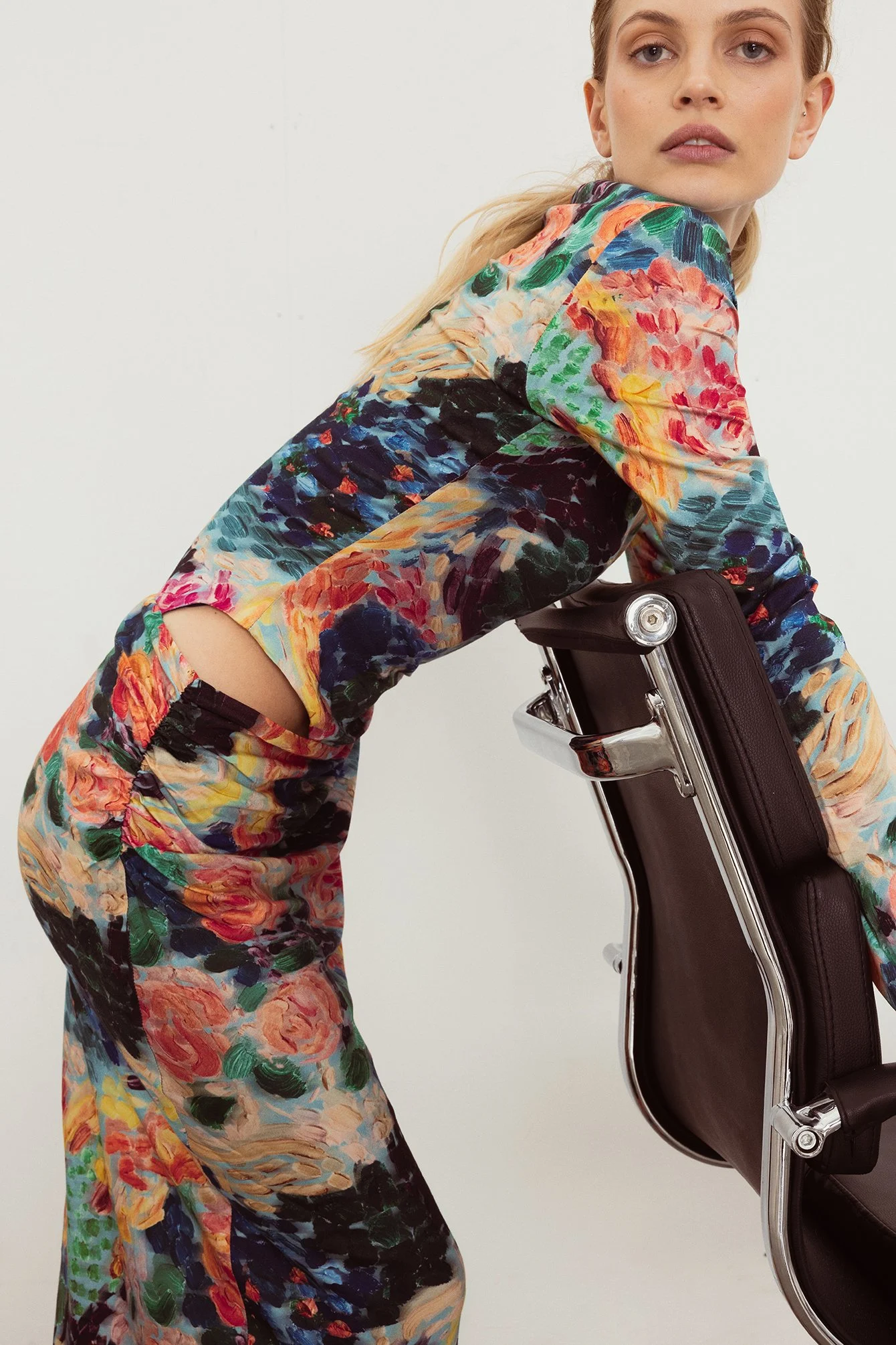Water Lily Print Dress