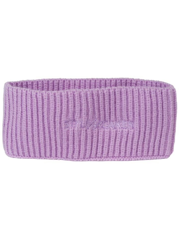 styleBREAKER Strick Stirnband mit Logo in Flieder günstig kaufen onesize