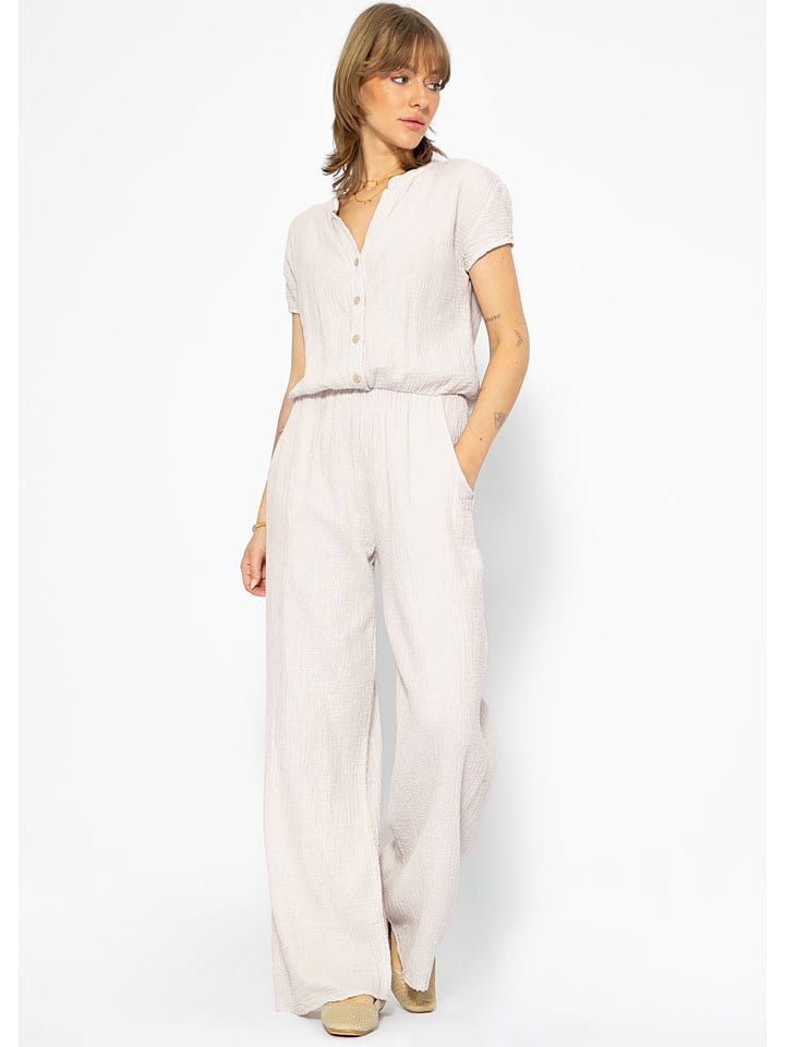 SASSYCLASSY Jumpsuit in Creme günstig kaufen
