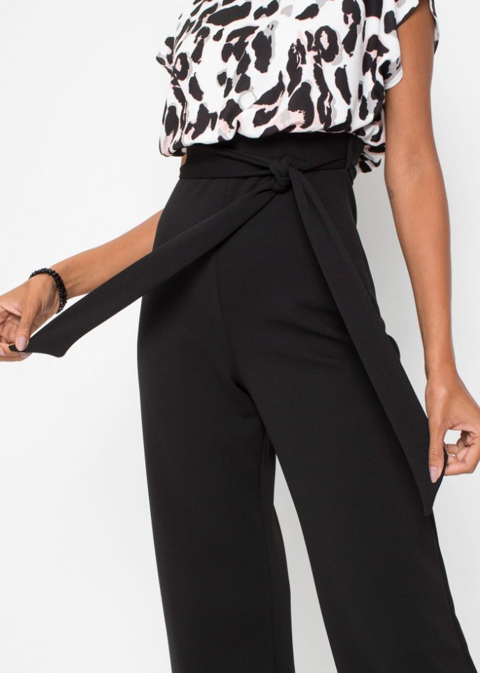 Wickeljumpsuit mit Print