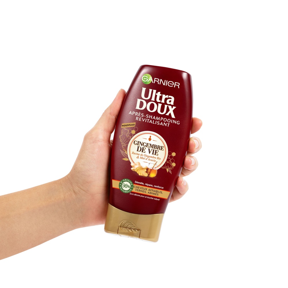 garnier Ultra Doux Gingembre de Vie Après-shampoing au Gingembre Revitalisant pour cheveux Affaiblis