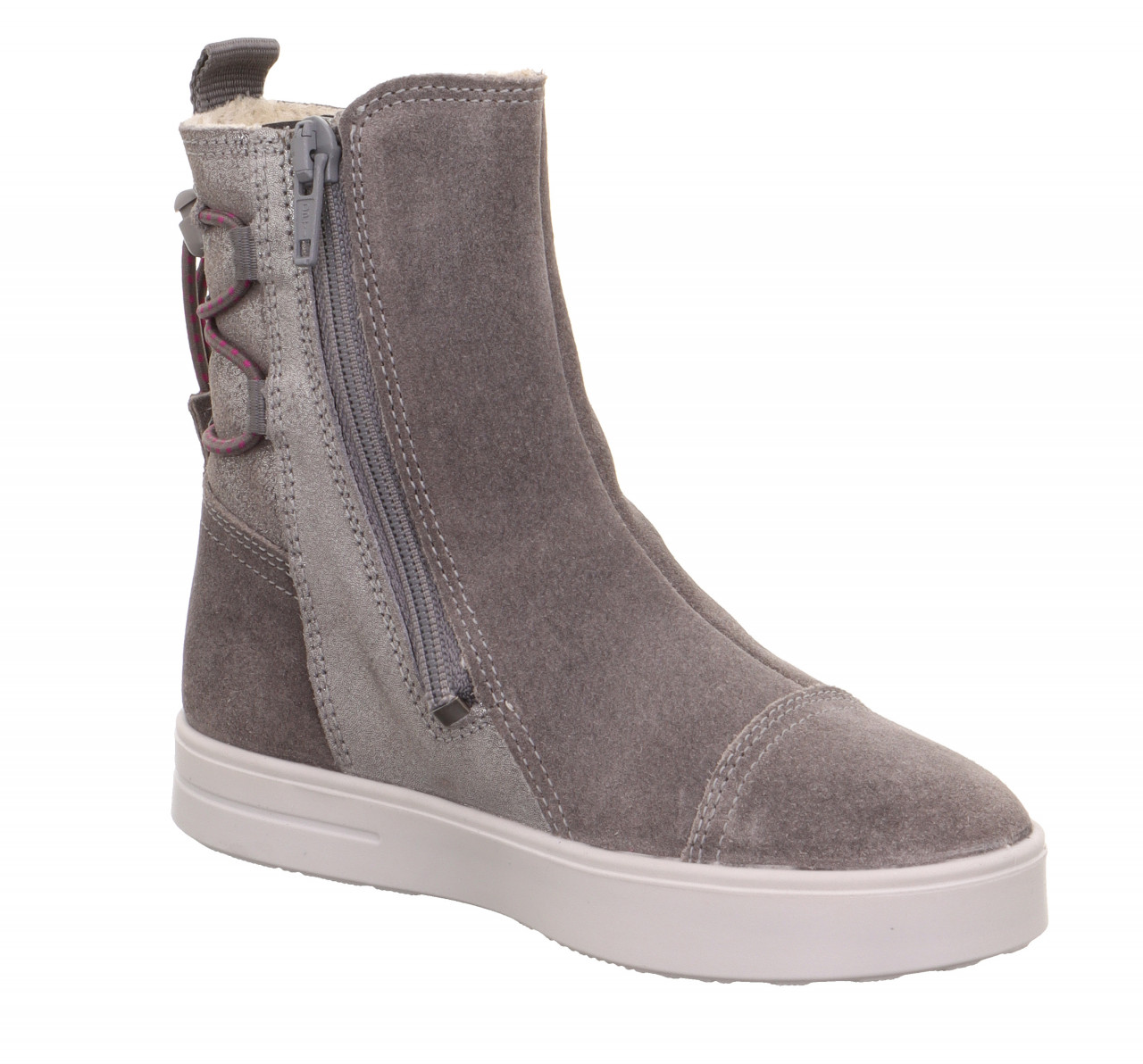 STELLA - GrauStiefel mit Reißverschluss