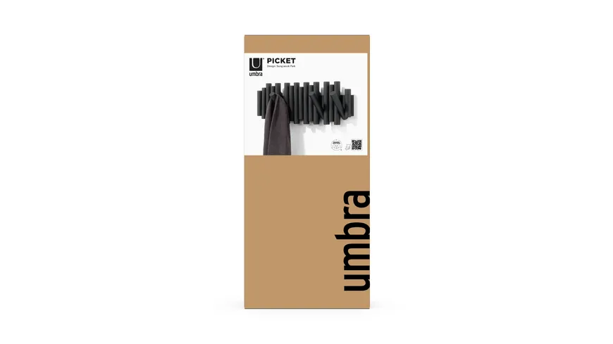 umbra Picket Wandgarderobe schwarz