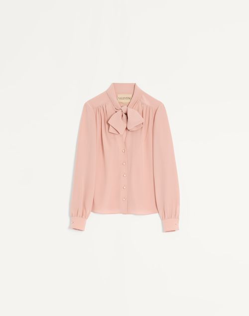 Camisa de crepe de chine