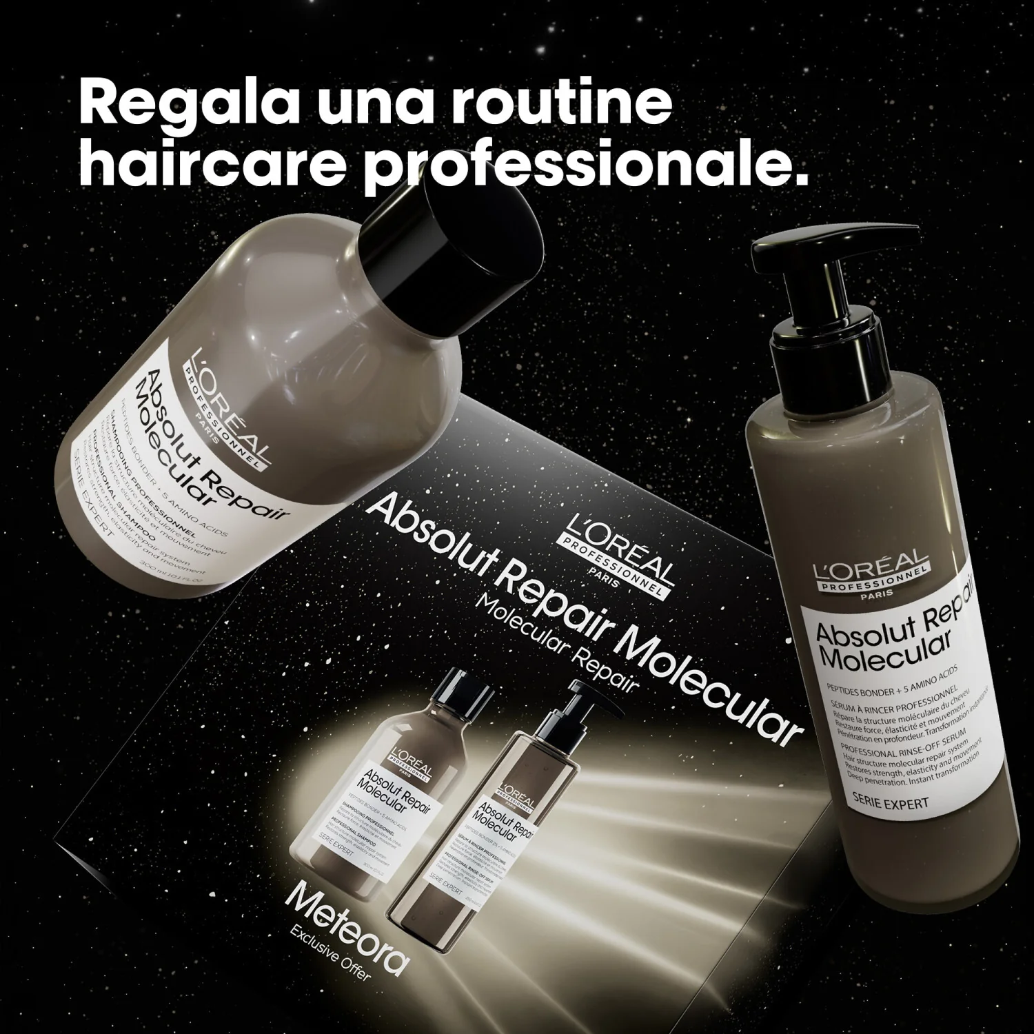 Serie EXPERTOS: Nuevo set de regalo de Navidad Absolut Repair Molecular Shampoo + Conditioner - Sets de regalo para el cabello, champú reparador, acondicionador reparador
