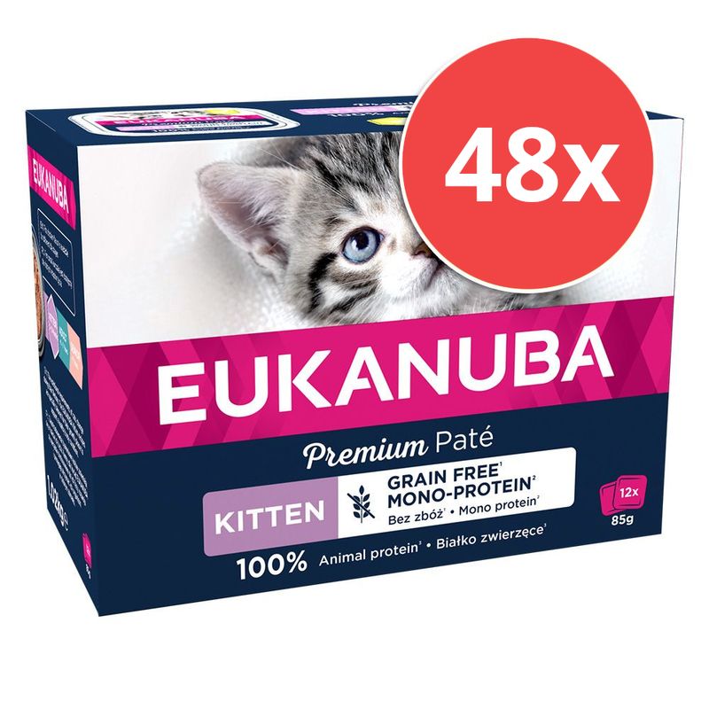 Sparpaket Eukanuba Kitten Getreidefrei 48 x 85 g zu TOP-Preisen
