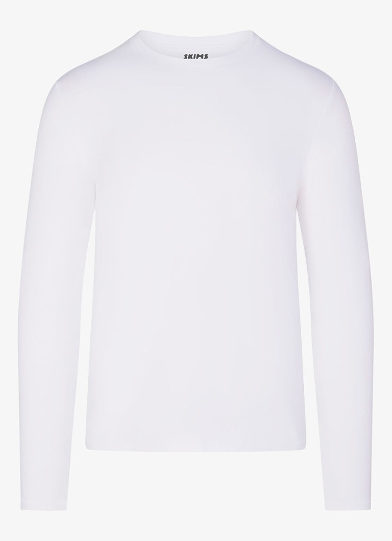 Tricou Skims din bumbac cu mânecă lungă și guler rotund