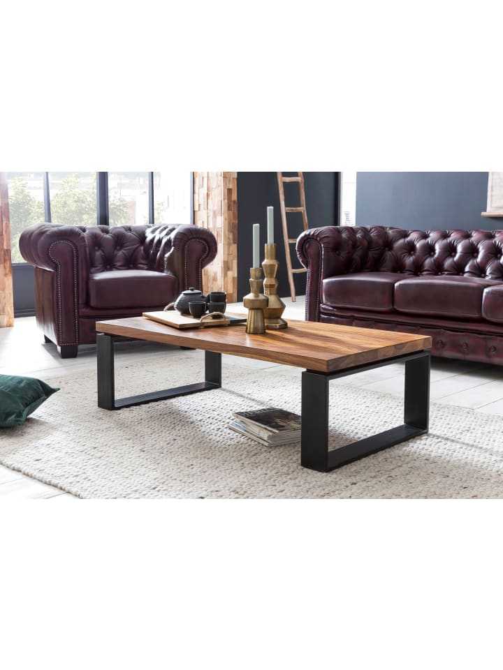 KADIMA DESIGN Couchtisch WL5.650 115x35x60 cm Massiv Holz Sofatisch mit günstig kaufen onesize