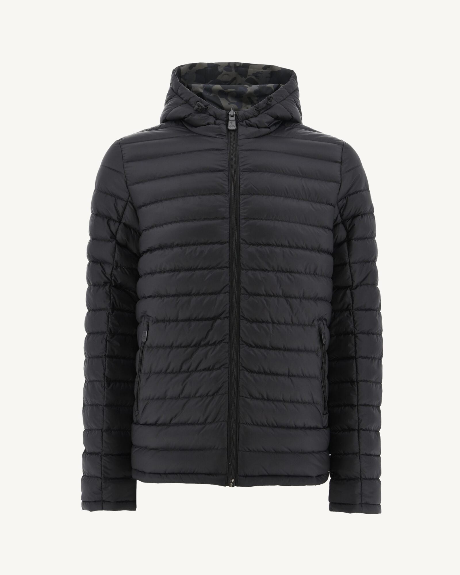 Doudoune réversible à capuche Print militaire/Noir Bergen