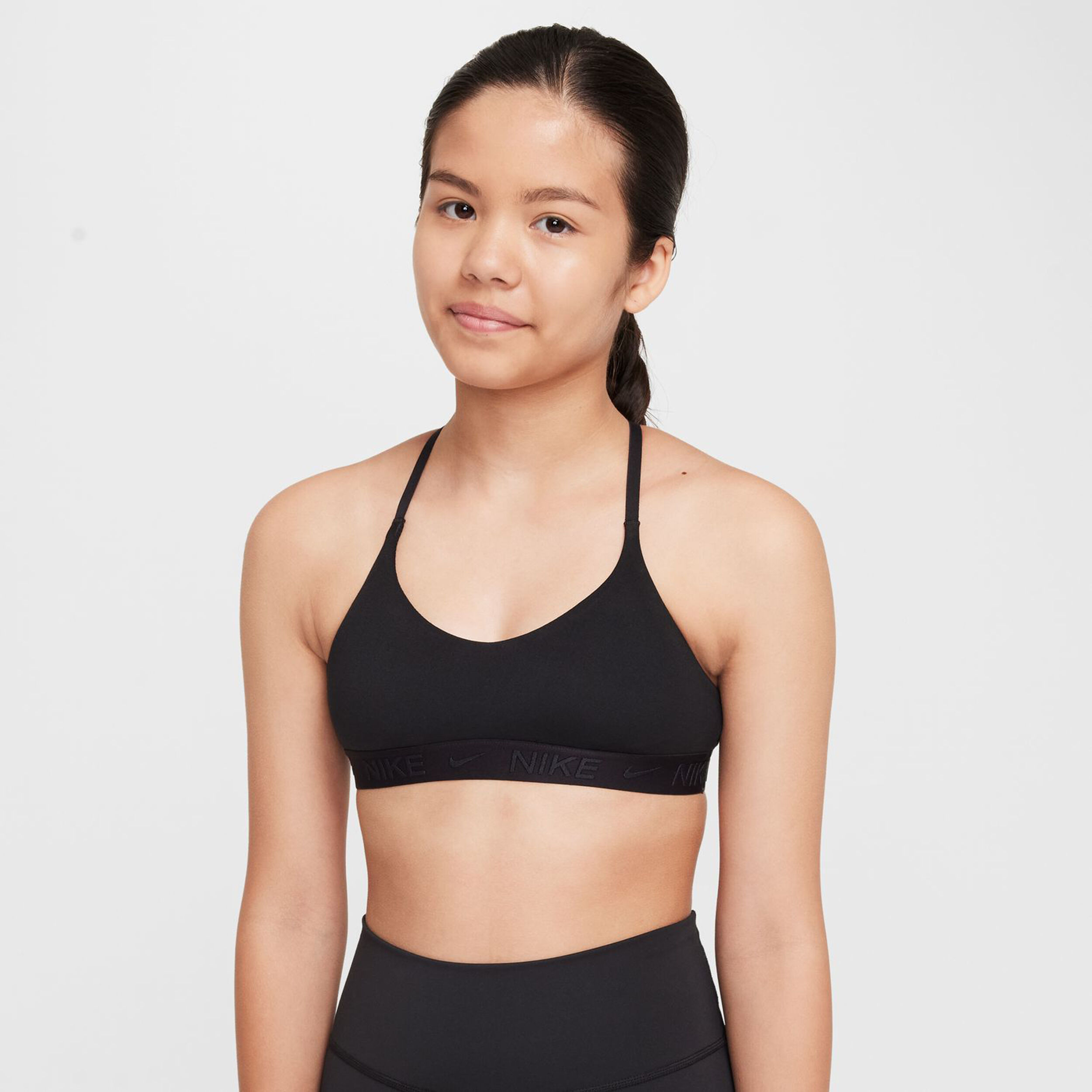 Dri-Fit Indy Sport-BH Mädchen - Schwarz