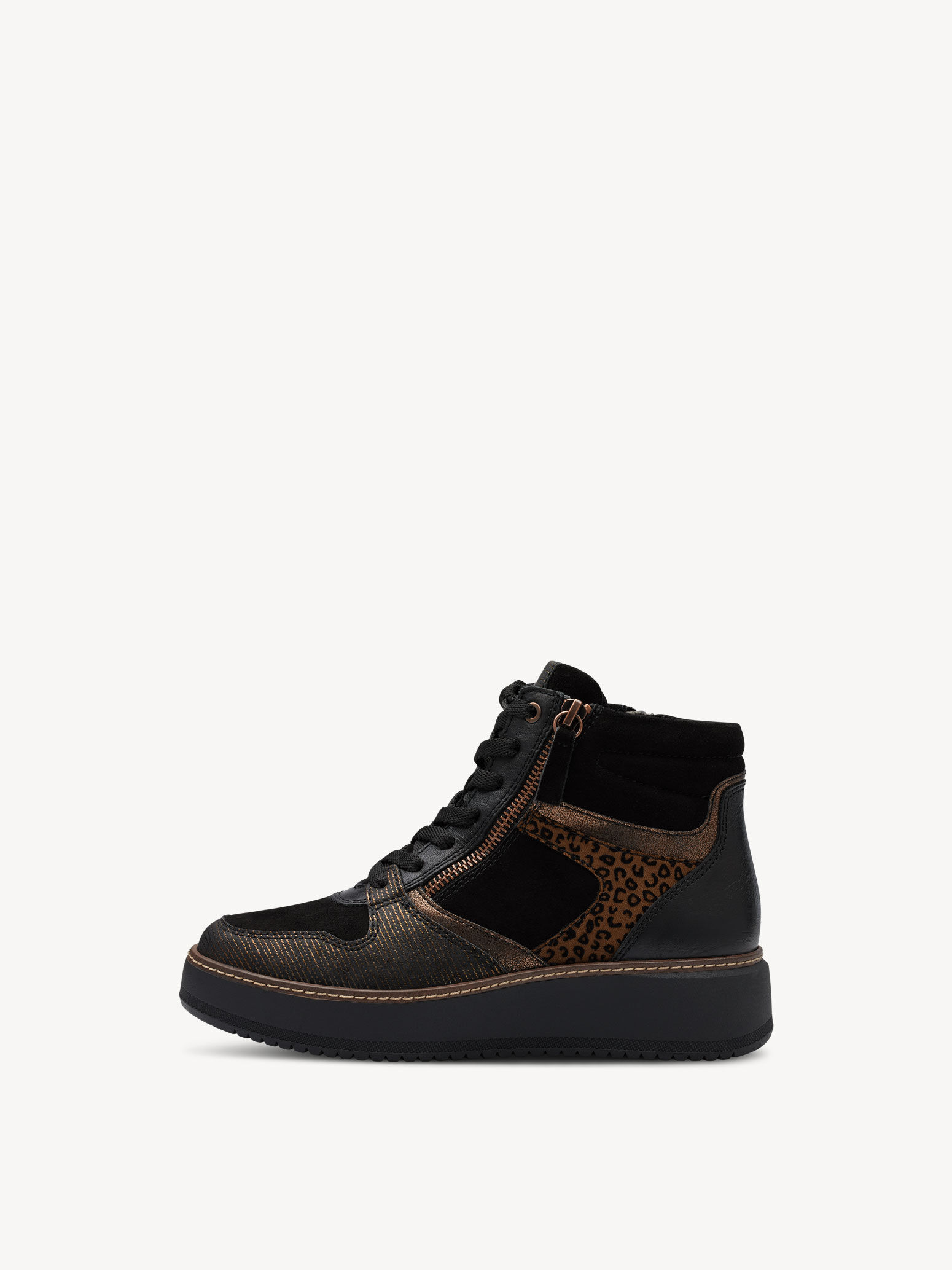 Bottine en cuir - noir