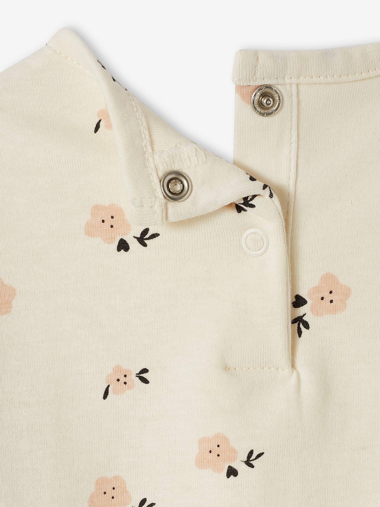 Vertbaudet Baby Shirtbody aus Bio-Baumwolle Oeko-Tex - wollweiß
