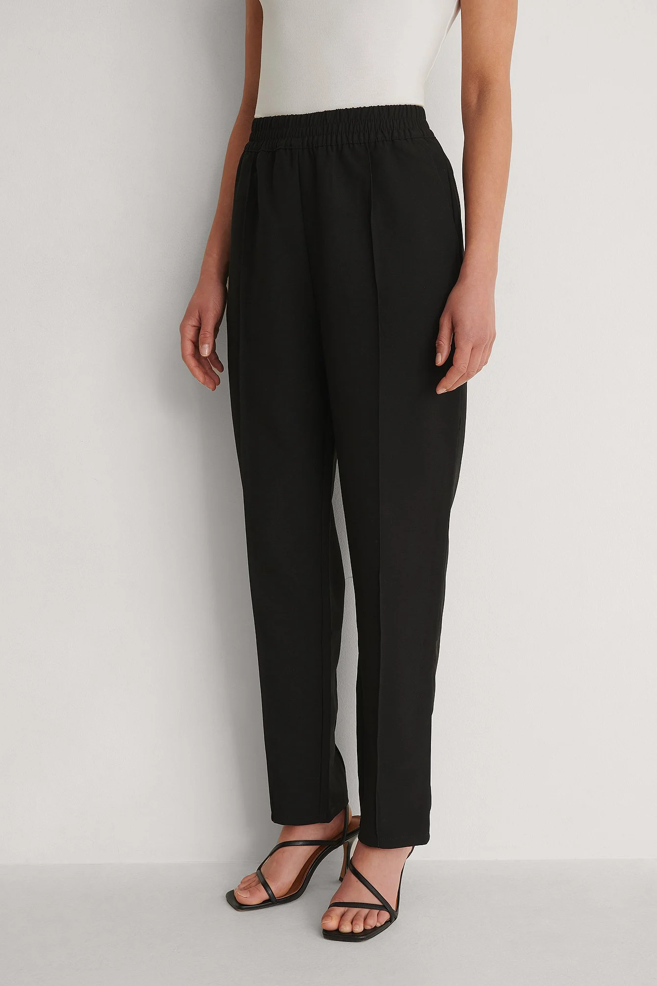 Elastic Waist Seamline Pants
