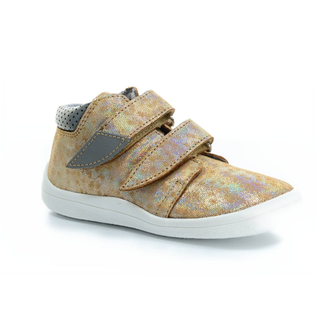 Beda Bella mit Membran (BF 0001/W/M/2) goldene Barfuß-Stiefeletten