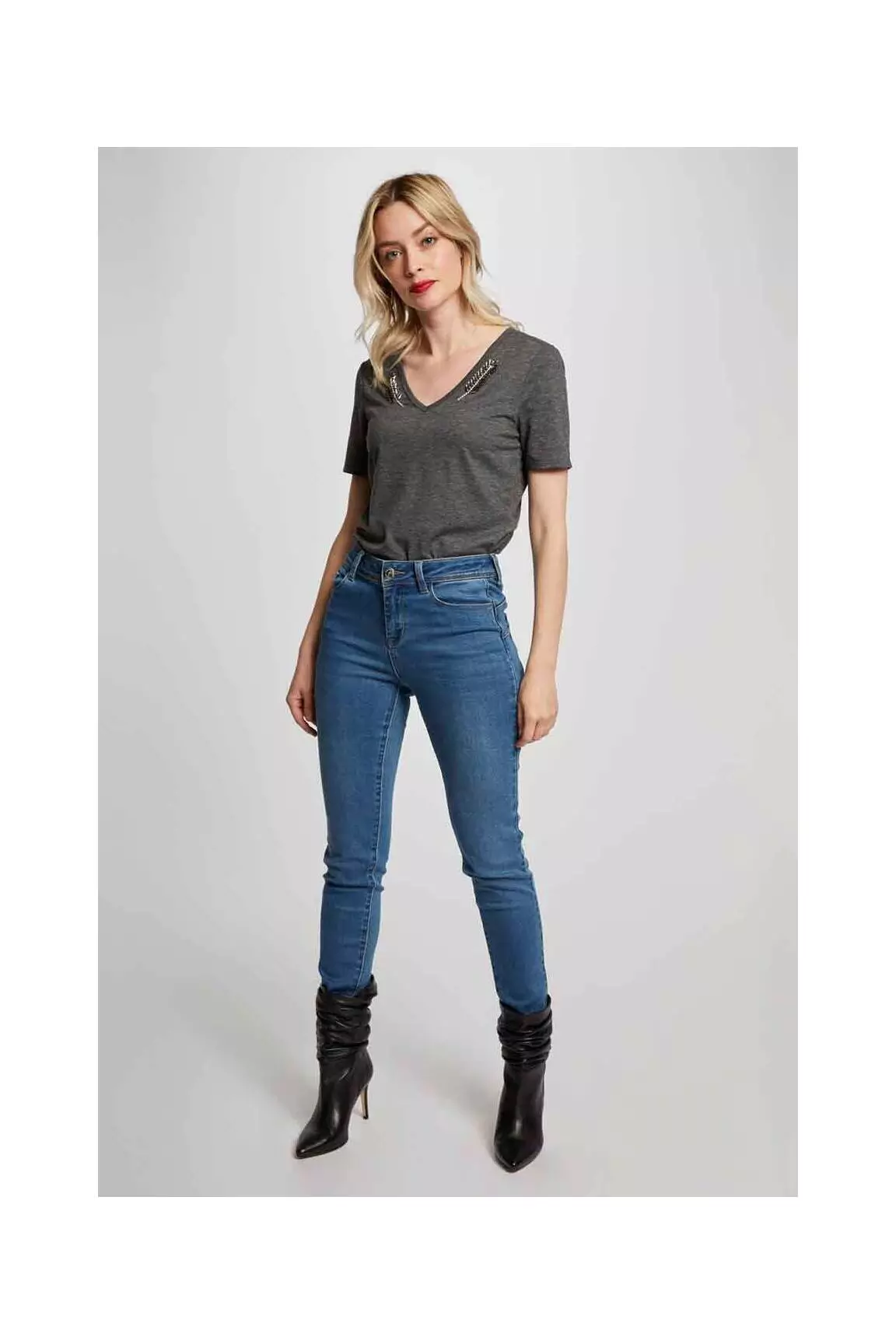 Morgan Tshirts Femme couleur gris