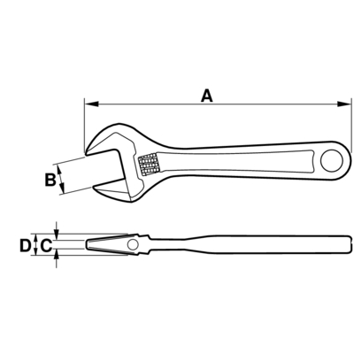 Bahco 9033 Justerbar nøgle