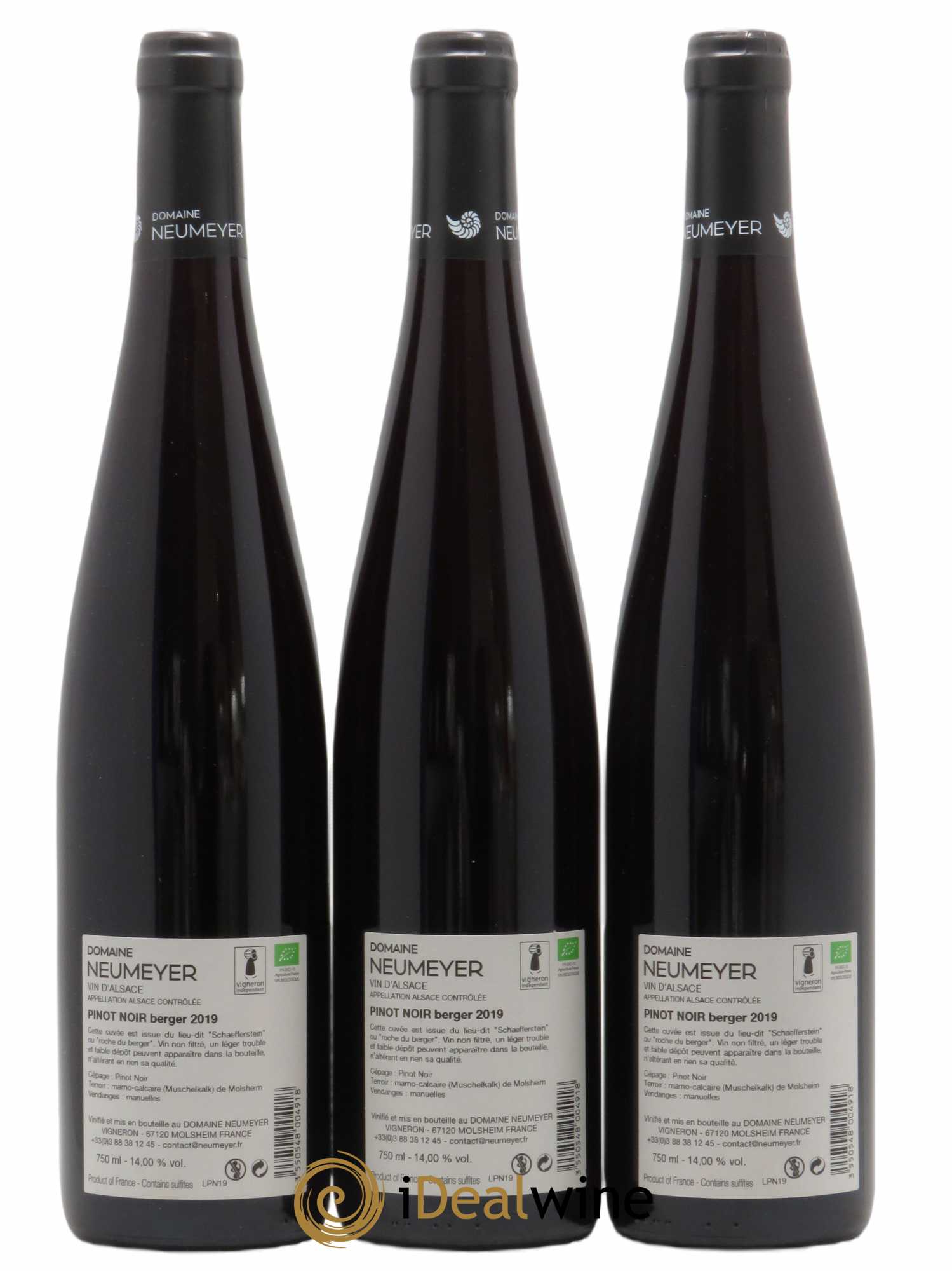 Pinot Noir Neumeyer Berger 2019 - Lot de 3 Bouteilles