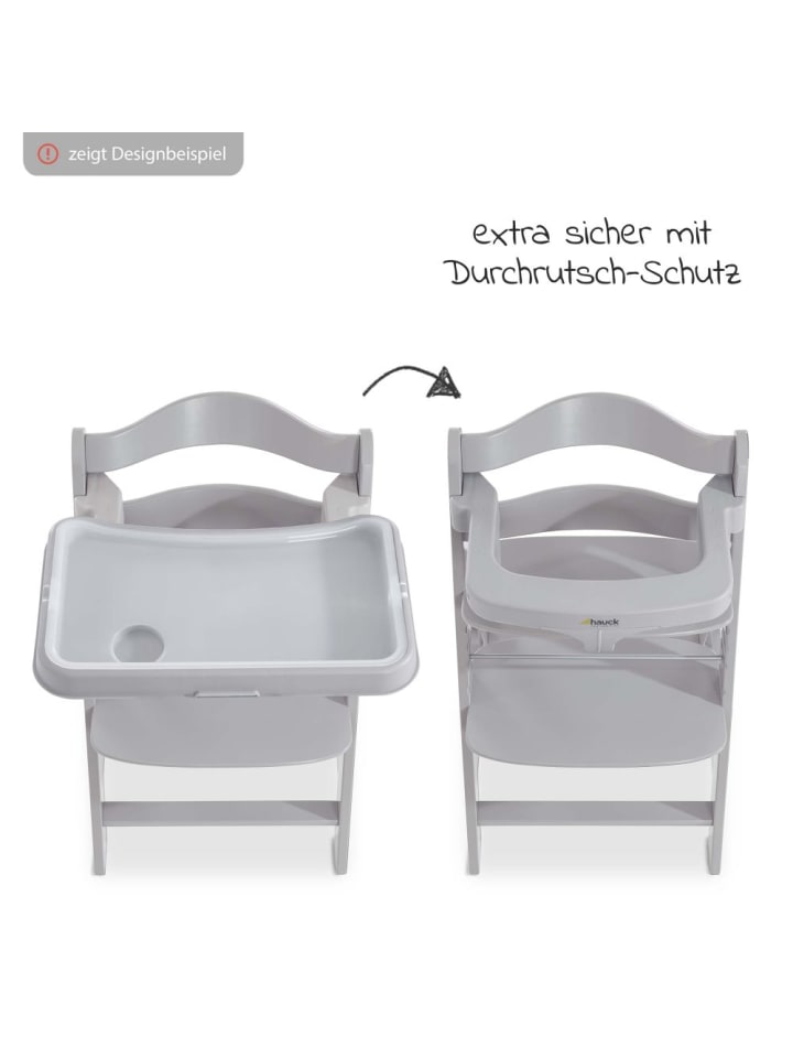 Hauck Alpha Tray - 2-teiliges Essbrett & Tisch für Alpha in grau günstig kaufen onesize