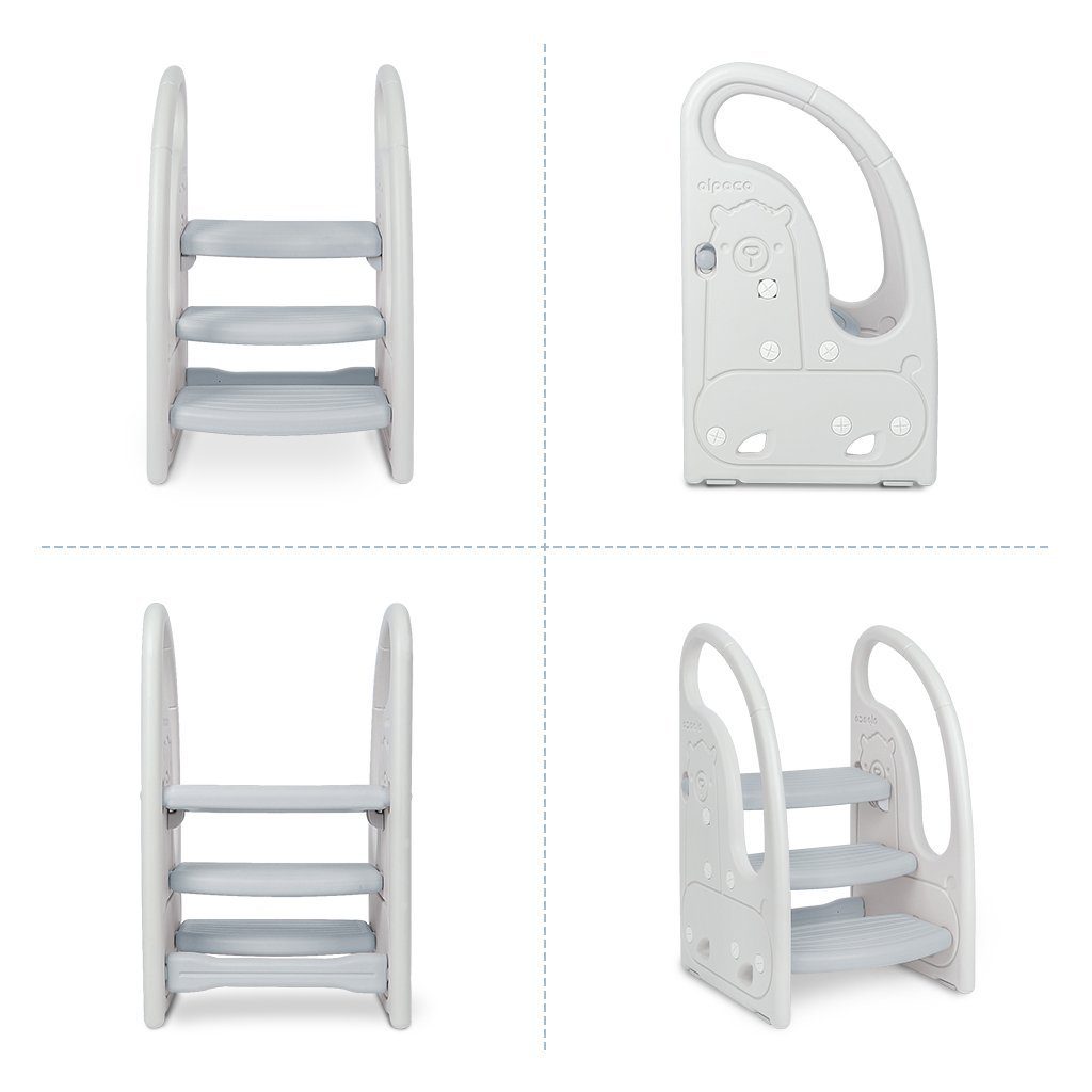 Onasti Baby-Toilettensitz Tritthocker Dreistufiger Kinderhocker für Bad, Schlafzimmer, Küche
