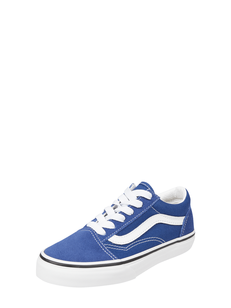 Sneaker aus Leder und Textil Modell 'Old Skool' in marineblau