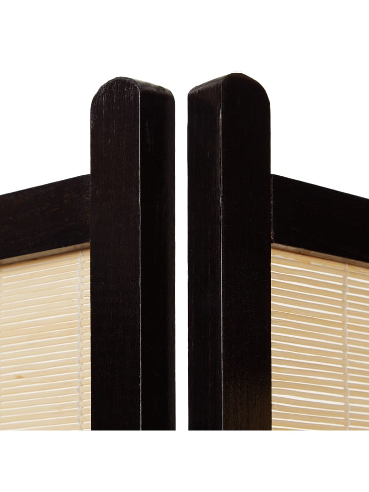 Homestyle4u 4-tlg. Paravent in Schwarz 176x175 günstig kaufen onesize