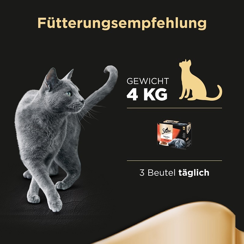 Sheba Nassfutter Sheba Selection in Sauce 12x85g Herzhafte Komposition