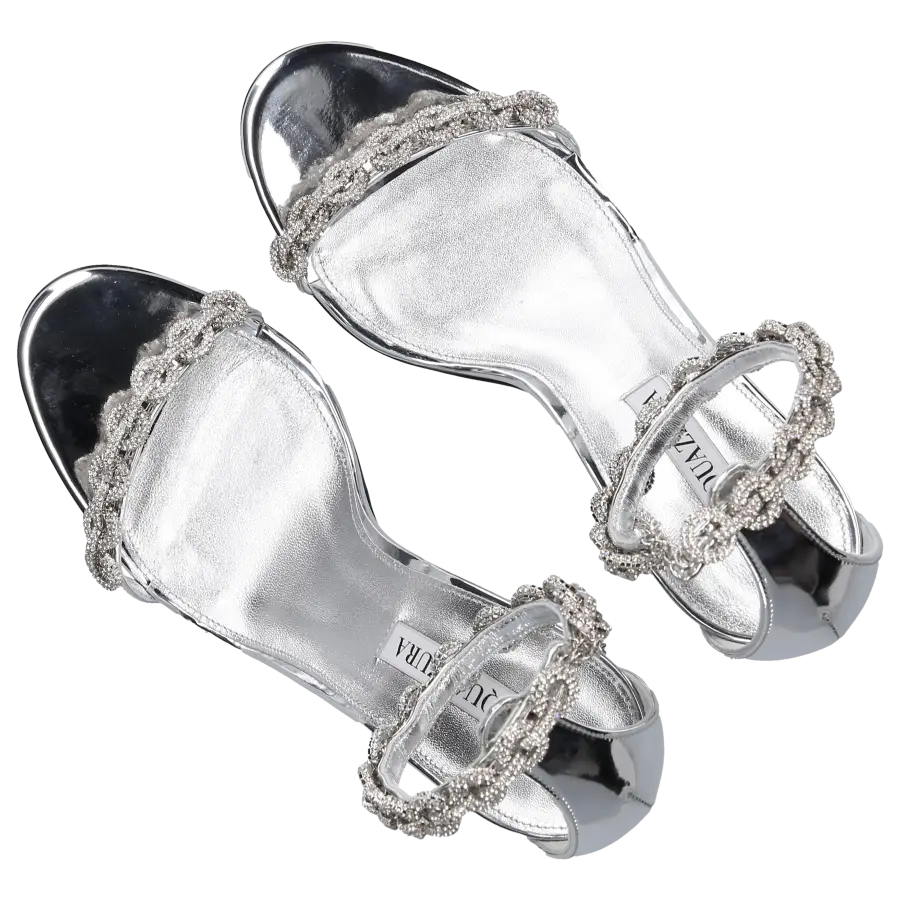 Aquazzura - Sandalen LOVE LINK 105 Kalbsleder - silber