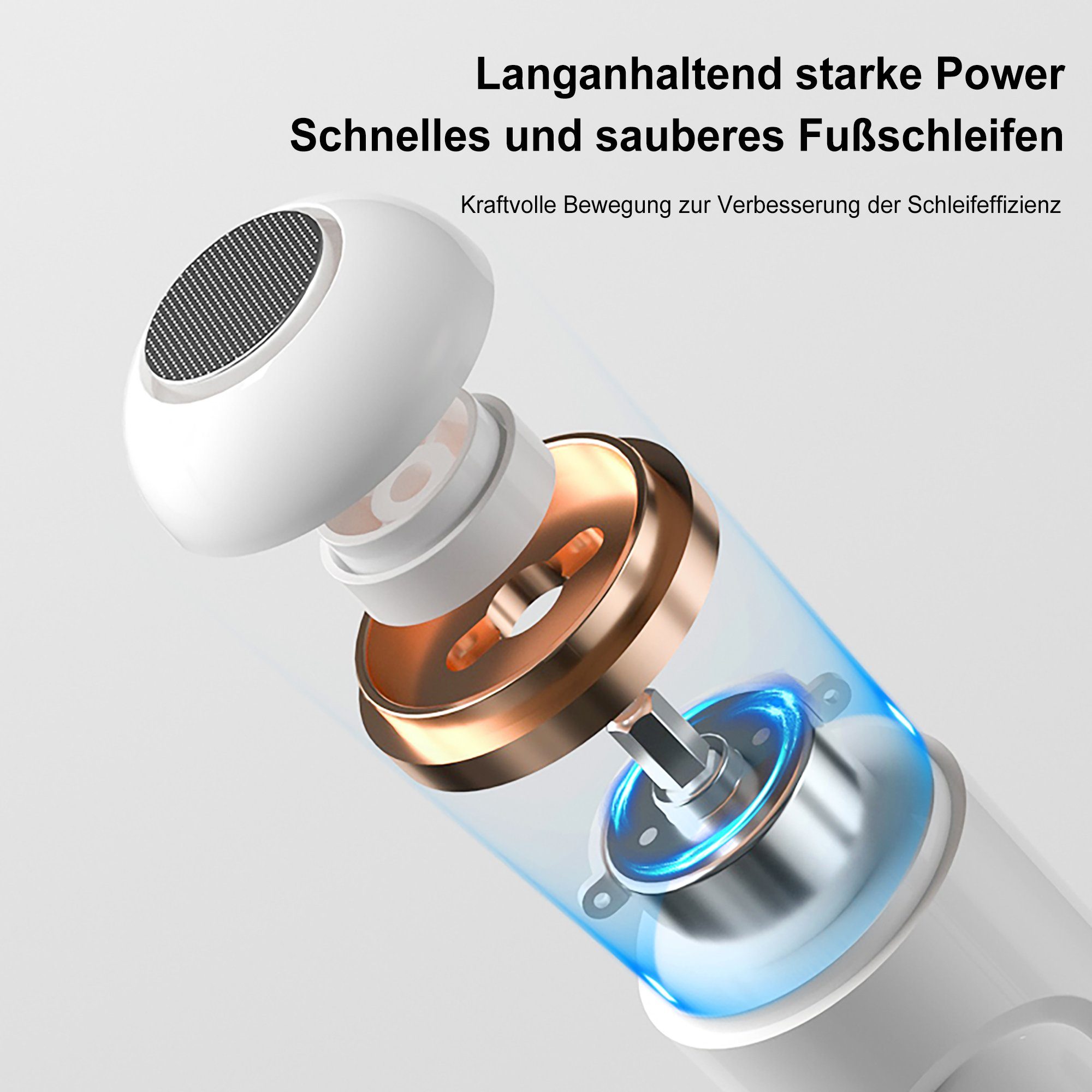 Tisoutec Elektrischer Hornhautentferner Hornhautentferner Elektrisch Testsieger, mit Zwei Gänge einstellbar Hornhaut Entfernen Elektrischer Hornhautentferner Fußpflegegerät Pediküre Set Elektronisch Fußpflege Hornhautfeile Electric Foot File, Stilvol