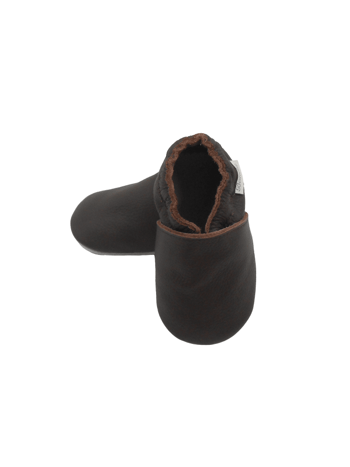 Yalion Leder-Krabbelschuhe in anthracite günstig kaufen