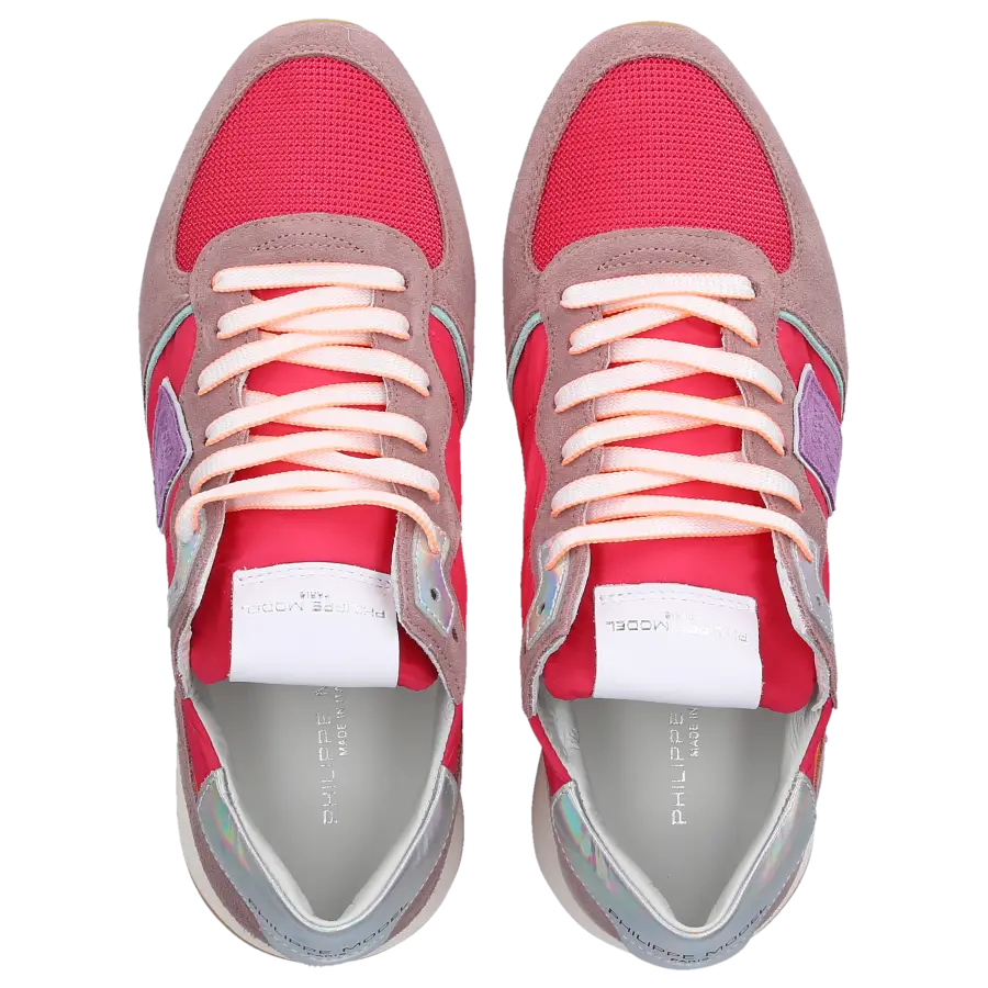 Philippe Model - Sneaker low TRPX LOW Kalbsleder Textil - pink